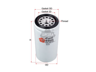 กรองน้ำมันเชื้อเพลิง(Spin-On) , SAKURA, 1R-0759, FC-5515, CATERPILLAR (127020)
