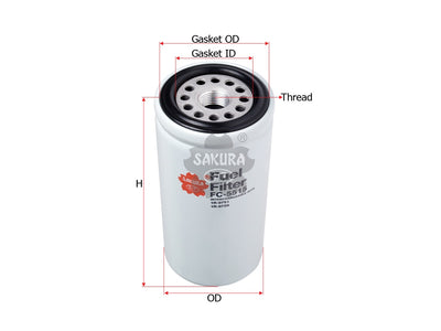 SAKURA,, Fuel Filter (Spin-On), 1R-0759, FC-5515, CATERPILLAR