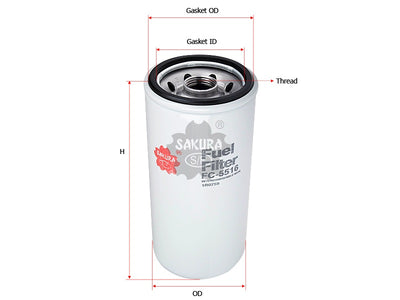 SAKURA,, Fuel Filter (Spin-On), 1R-0751, FC-5516, CATERPILLAR