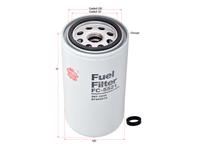 Fuel Filter (Spin-On)၊ SAKURA၊ 87360572၊ FC-5521၊ KOMATSU (126578)