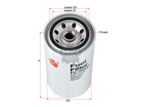 กรองน้ำมันเชื้อเพลิง(Spin-On), SAKURA, D63800202, FC-56251, IVECO (125722)
