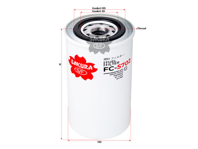 SAKURA,, Fuel Filter (Spin-On), 3414640, FC-5702, ATLAS COPCO
