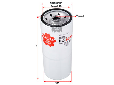 SAKURA,, Fuel Filter (Spin-On), 61559, FC-5703, KOMATSU