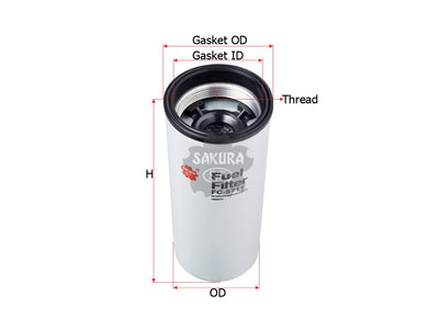 SAKURA,, Fuel Filter (Spin-On), 4088272, FC-5711, CUMMINS