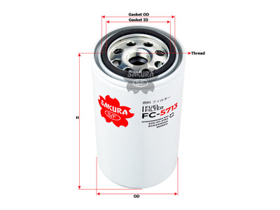 SAKURA,, Fuel Filter (Spin-On), 600-311-3750, FC-5713, KOMATSU