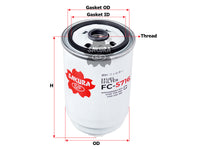 SAKURA,, Fuel Filter (Spin-On), 84271537, FC-5716, DAIHATSU