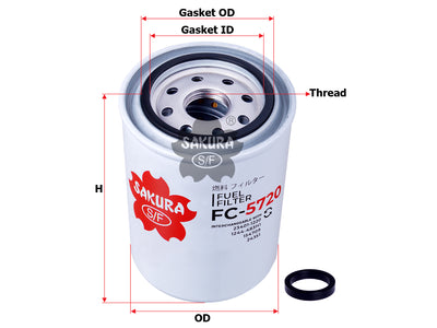 SAKURA,, Fuel Filter (Spin-On), 3I1143, FC-5720, MANITOU