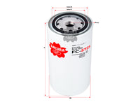 กรองน้ำมันเชื้อเพลิง(Spin-On), SAKURA, 2943501, FC-5725, CUMMINS (123342)