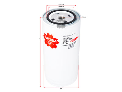 SAKURA,, Fuel Filter (Spin-On), ABU8553, FC-6204, J.C.BAMFORD