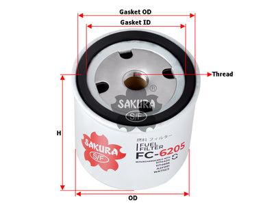 SAKURA,, Fuel Filter (Spin-On), 502 515 00, FC-6205, KHD