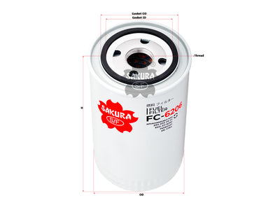 SAKURA,, Fuel Filter (Spin-On), A390 092 00 01, FC-6206, CATERPILLAR