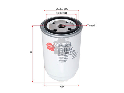 SAKURA,, Fuel Filter (Spin-On), 2034 0251, FC-62110, FIAT