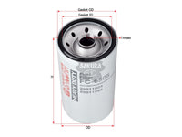 SAKURA,, Fuel Filter (Spin-On), 25011024, FC-6505, DETROIT DIESEL