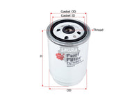 SAKURA,, Fuel Filter (Spin-On), 51.12503.0031, FC-6801, MAN