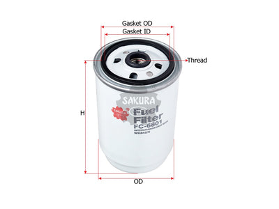 SAKURA,, Fuel Filter (Spin-On), 51.12503.0031, FC-6801, MAN