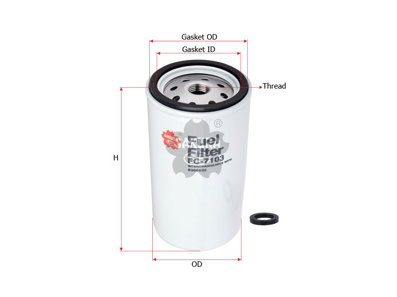 SAKURA,, Fuel Filter (Spin-On), 8385932, FC-7103, VOLVO