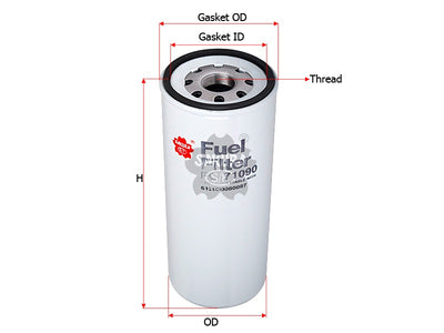 SAKURA,, Fuel Filter (Spin-On), 1117050A81DM, FC-71090, XCMG
