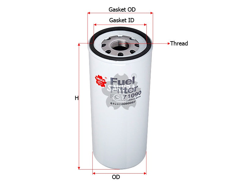 SAKURA,, Fuel Filter (Spin-On), 1117050A81DM, FC-71090, XCMG