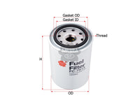 SAKURA,, Fuel Filter (Spin-On), 1373082, FC-7913, SCANIA