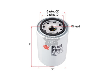 SAKURA,, Fuel Filter (Spin-On), 1373082, FC-7913, SCANIA