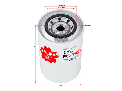 SAKURA,, Fuel Filter (Spin-On), 672603C2, FC-7933, INTERNATIONAL HARVESTER/IHC