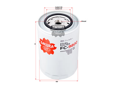 SAKURA,, Fuel Filter (Spin-On), 4618310, FC-9800, ALLIS CHALMERS