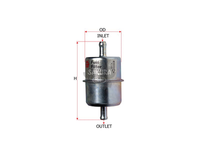 SAKURA,, Fuel Filter (In-Line), 12581-43012, FS-1004, MANITOU