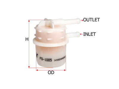 SAKURA,, Fuel Filter (In-Line), MB433774, FS-1005, DODGE