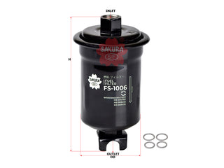 SAKURA,, Fuel Filter (In-Line), MB868455, FS-1006, MITSUBISHI