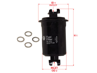SAKURA,, Fuel Filter (In-Line), MB504744, FS-1013, DODGE