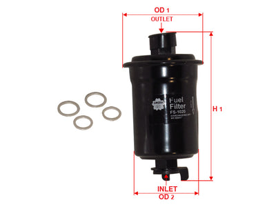 SAKURA,, Fuel Filter (In-Line), 0 K9A0 20 490A, FS-1020, EAGLE