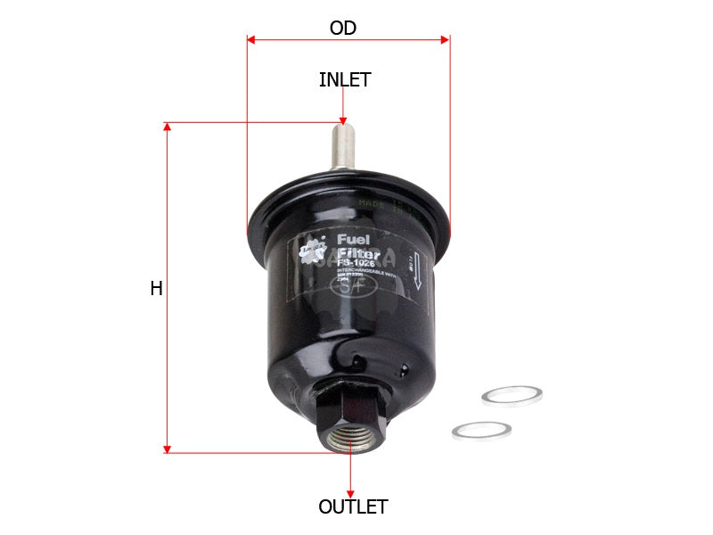 SAKURA,, Fuel Filter (In-Line), MR212200, FS-1026, MITSUBISHI