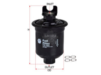 SAKURA,, Fuel Filter (In-Line), MR 188221, FS-1027, EAGLE