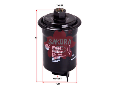 SAKURA,, Fuel Filter (In-Line), 25067127, FS-1106, TOYOTA