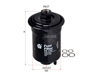 SAKURA,, Fuel Filter (In-Line), MB868451, FS-1107, MITSUBISHI