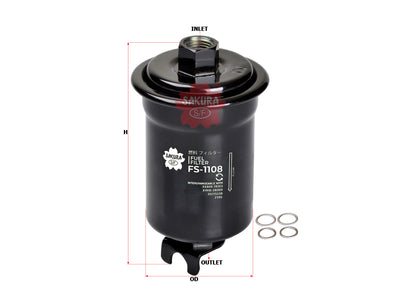 Fuel Filter (In-Line)၊ SAKURA၊ 31910-28300၊ FS-1108၊ TOYOTA (124199)