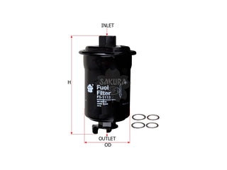 SAKURA,, Fuel Filter (In-Line), 23300-79295, FS-1113, DODGE