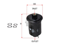 กรองน้ำมันเชื้อเพลิง(In-Line) , SAKURA, 23300-29045, FS-1129, TOYOTA (124221)