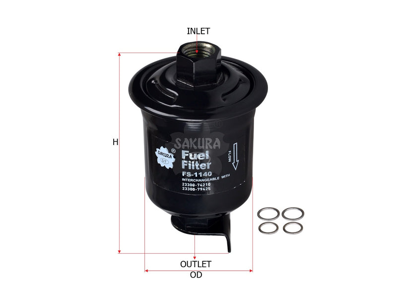 SAKURA,, Fuel Filter (Element), 25176331, FS-1140, TOYOTA