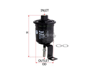 SAKURA,, Fuel Filter (In-Line), 23300-75110, FS-1143, TOYOTA