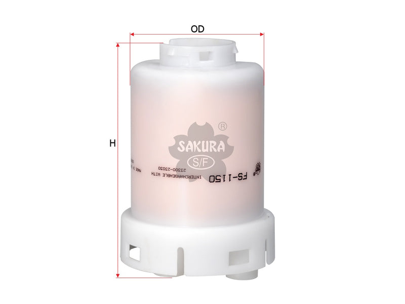 กรองน้ำมันเชื้อเพลิง(ในถัง) SAKURA, 23300-23040, FS-1150, TOYOTA (124250)
