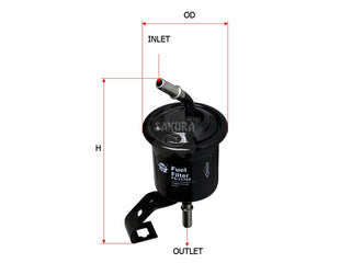 SAKURA,, Fuel Filter (In-Line), 23300-31120, FS-11760, TOYOTA