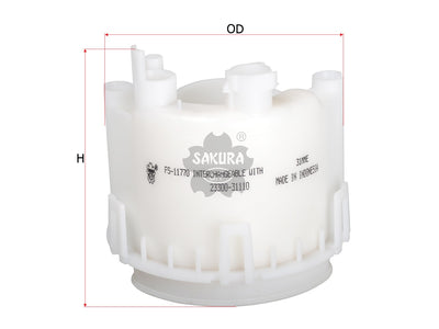 กรองน้ำมันเชื้อเพลิง(ในถัง) SAKURA, 23300-31110, FS-11770, LEXUS (124246)