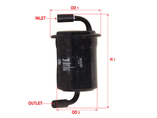 กรองน้ำมันเชื้อเพลิง(อินไลน์) SAKURA, F220-20-490A, FS-1708, MAZDA (125375)