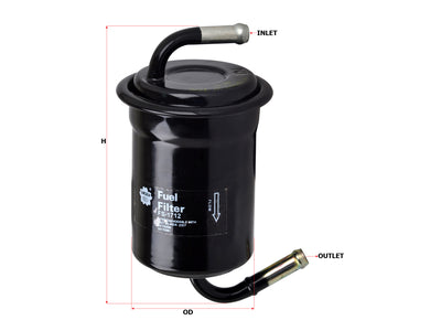 SAKURA,, Fuel Filter (In-Line), JE01-20-490A, FS-1712, MAZDA