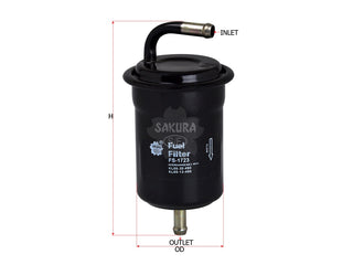 กรองน้ำมันเชื้อเพลิง (In-Line), SAKURA, KL05-20-490B, FS-1723, FORD (125346)