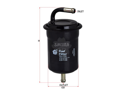 SAKURA,, Fuel Filter (In-Line), KL05-20-490B, FS-1723, FORD