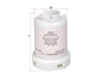 กรองน้ำมันเชื้อเพลิง(อินไลน์) SAKURA, ZL05-20-490A, FS-1729, MAZDA (125410)
