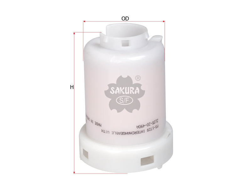 กรองน้ำมันเชื้อเพลิง(อินไลน์) SAKURA, ZL05-20-490A, FS-1729, MAZDA (125410)
