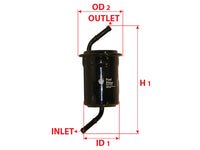 กรองน้ำมันเชื้อเพลิง (In-Line), SAKURA, B6BF-20-490, FS-1733, MAZDA (125347)